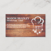 シェフハットキッチン用品のロゴ | 料理 名刺 (正面)