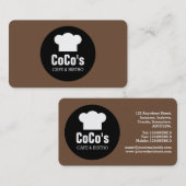 シェフハットサークル – コーヒーカラー6F4E37 名刺 (正面/裏面)