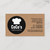 シェフハットサークル – 段ボールボックス 名刺 (裏面)