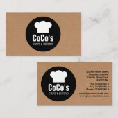 シェフハットサークル – 段ボールボックス 名刺 (正面/裏面)