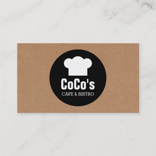 シェフハットサークル – 段ボールボックス 名刺 (正面)