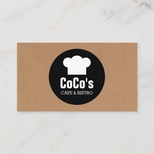 シェフハットサークル – 段ボールボックス 名刺 (正面)
