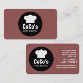 シェフハットサークル – Dark Red 955251 名刺 (正面/裏面)