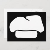 シェフハットシルエット ポストカード (正面/裏面)