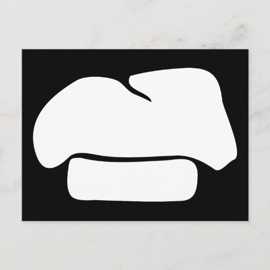 シェフハットシルエット ポストカード (正面)