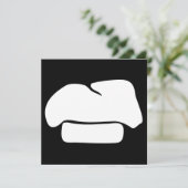 シェフハットシルエット 招待状 (スタンド正面)