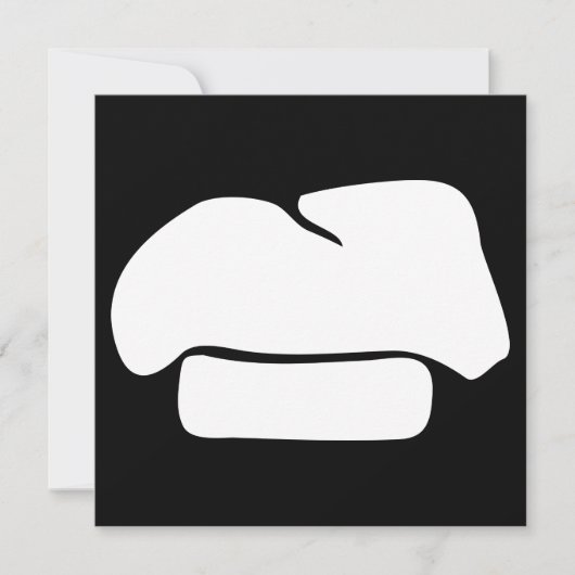 シェフハットシルエット 招待状 (正面)