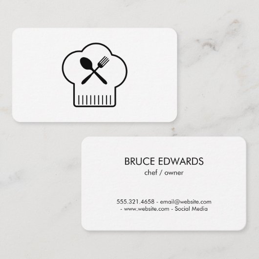 シェフハットシルバーウェア 名刺 (正面/裏面)