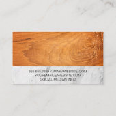 シェフハットスプーンフォーク |木製大理石 名刺 (裏面)