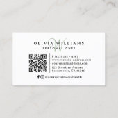 シェフハットパーソナルシェフ&ケータリング 名刺 (裏面)