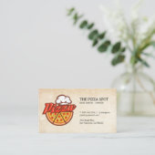 シェフハットピザスライス 名刺 (スタンド正面)