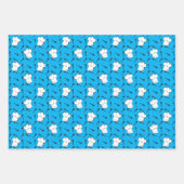 シェフハットフォーク料理パターン調理師ギフト ラッピングペーパーシート (正面3)