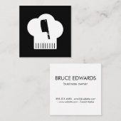 シェフハットブッチャーナイフ スクエア名刺 (正面/裏面)