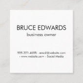 シェフハットブッチャーナイフ スクエア名刺 (裏面)