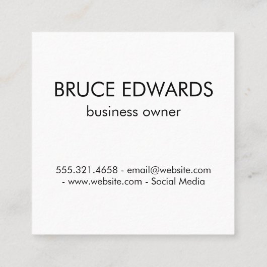 シェフハットブッチャーナイフ スクエア名刺 (裏面)