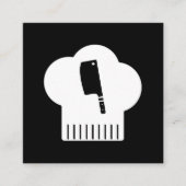 シェフハットブッチャーナイフ スクエア名刺 (正面)