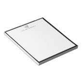 シェフハットロゴブラックフレーム ノートパッド (アングル)