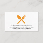 シェフハットロゴ | 木目の背景 名刺 (裏面)