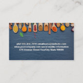 シェフハットロゴ | 木製スプーンのスパイス 名刺 (裏面)