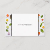 シェフハットロゴ | 野菜パターン 名刺 (裏面)