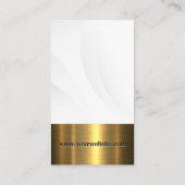 シェフハット料理用具 | 金ゴールド金属 名刺 (裏面)