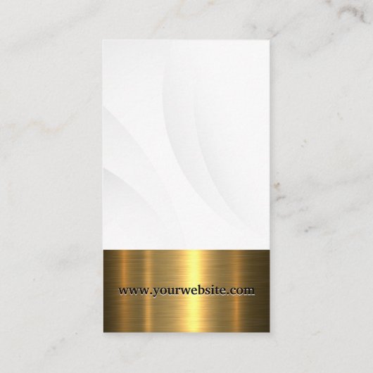 シェフハット料理用具 | 金ゴールド金属 名刺 (裏面)