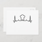 シェフハット料理 – 食べ物ハートビートギフト ポストカード (正面/裏面)