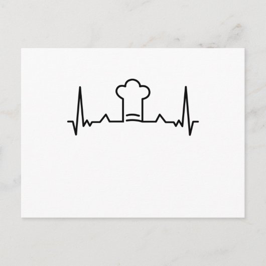 シェフハット料理 – 食べ物ハートビートギフト ポストカード (正面)
