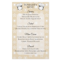 シェフハット雪の結晶クリスマスホリデーディナーメニュー