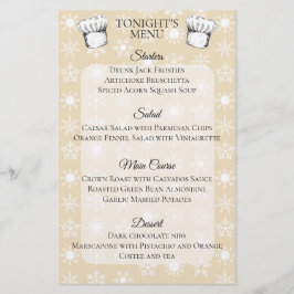 シェフハット雪の結晶クリスマスホリデーディナーメニュー 便箋