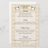 シェフハット雪の結晶クリスマスホリデーディナーメニュー 便箋 (正面/裏面)