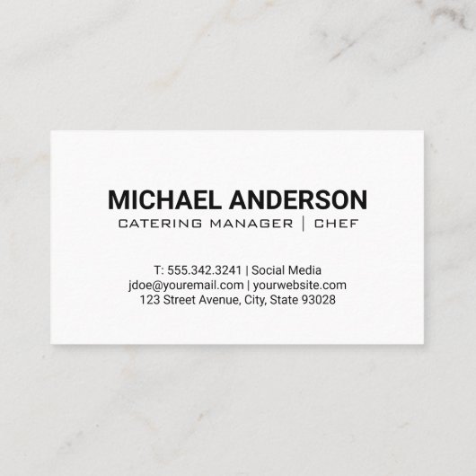 シェフハット | へら | 大理石 名刺 (裏面)