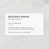 シェフハット |キッチンツール 名刺 (裏面)