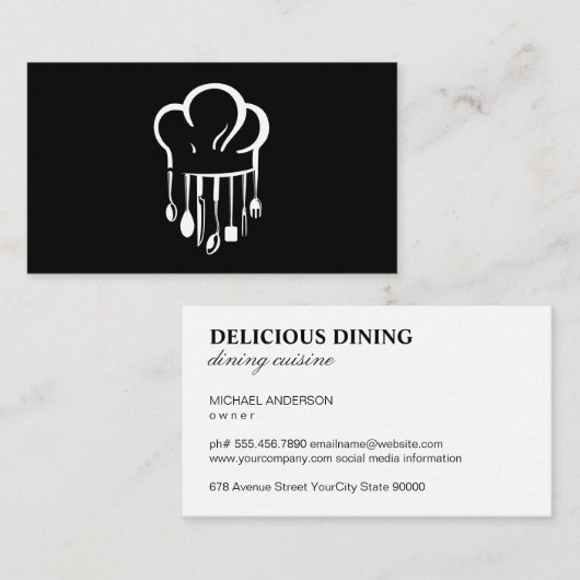 シェフハット |キッチンツール 名刺 (正面/裏面)