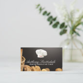 シェフハット | パン焼いたバックグランド名刺 名刺 (スタンド正面)