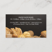 シェフハット | パン焼いたバックグランド名刺 名刺 (裏面)