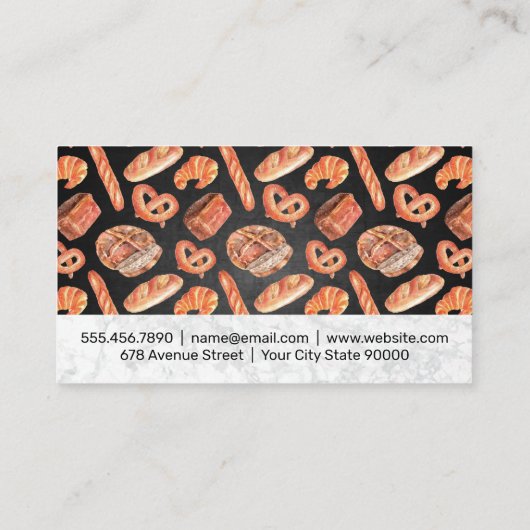 シェフハット | プレッツェルとパン 名刺 (裏面)