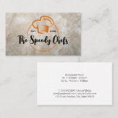 シェフハット |レストラン |ケータリング 名刺 (正面/裏面)