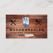 シェフハット |料理ツール |木材 名刺 (正面)