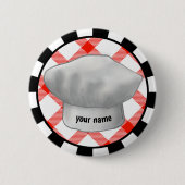 シェフハット 缶バッジ (正面)