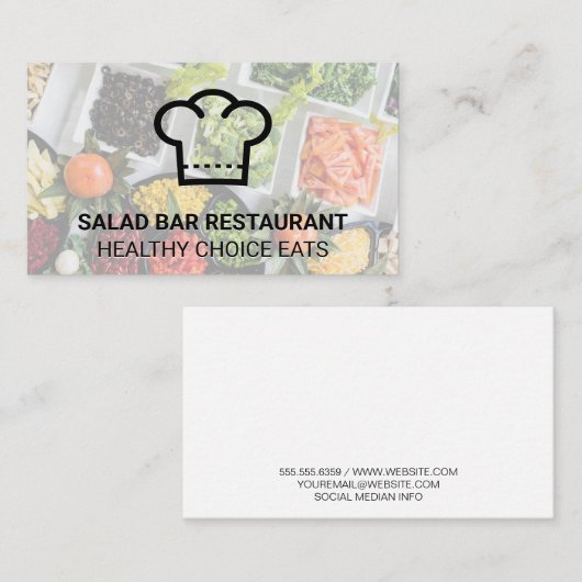 シェフハット |野菜 名刺 (正面/裏面)