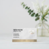 シェフハット |金ゴールドレザートリム 名刺 (スタンド正面)