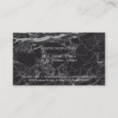 シェフハット |黒エレガント大理石 名刺 (裏面)