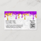 シェフハット | Silverware |パティシアイシングドリップ |大理石 名刺 (裏面)