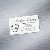 シェフハット | Silverware |大理石背景 マグネット名刺 (インサイチュ)