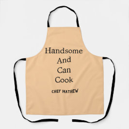 シェフハンサムと缶調理師シンプルモダン料理 エプロン