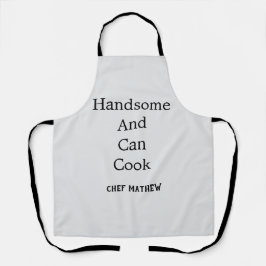 シェフハンサムと缶調理師シンプルモダン料理 エプロン