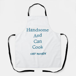 シェフハンサムと缶調理師シンプルモダン料理 エプロン