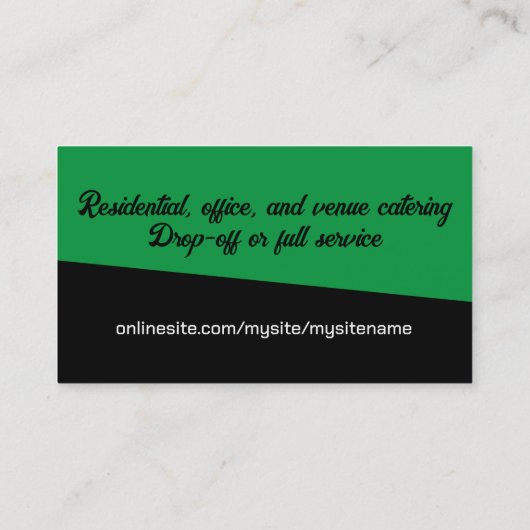 シェフハートハーブシェフケータリング料理クラス 名刺 (裏面)