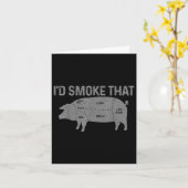 シェフバターBbq Id煙その豚ポークフおもしろいァス カード (黄色い花)